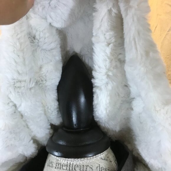 Double-Breasted Hooded Coat With Faux Fur Lining & Button Details Peacoat  nwot - Picture 2 of 14